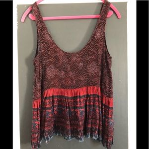 Printed shirt with scoop back -urban outfitters